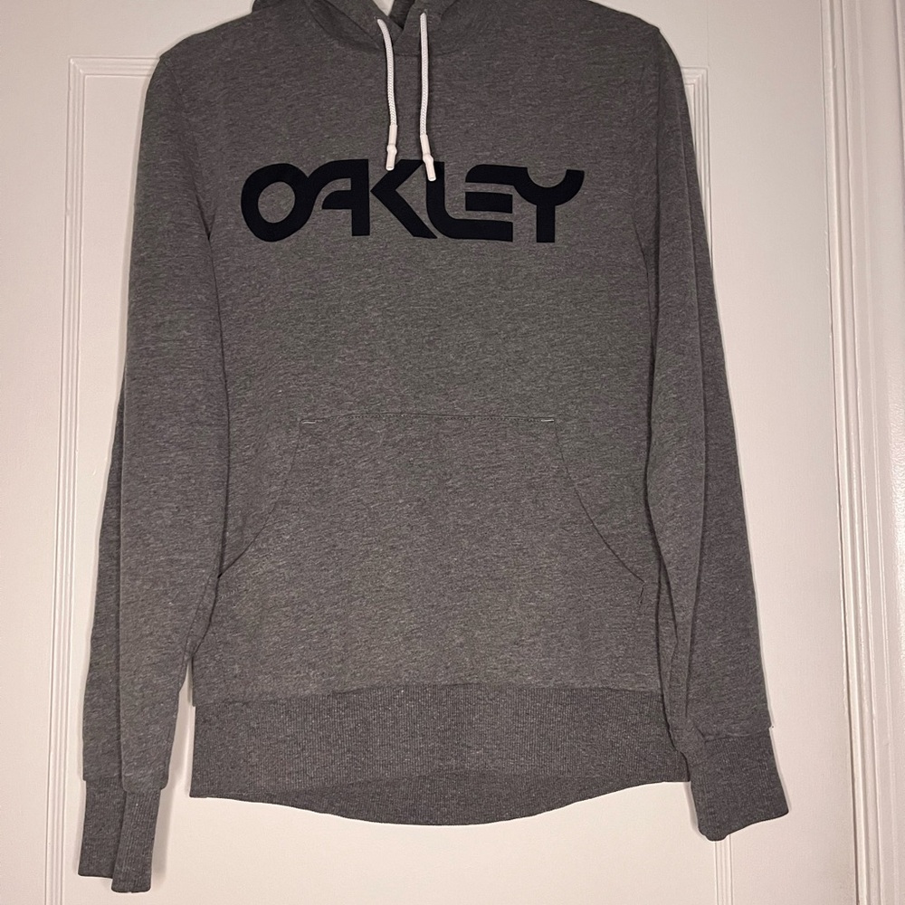 Oakley Dark Gray Pullover Hoodie with Black Logo